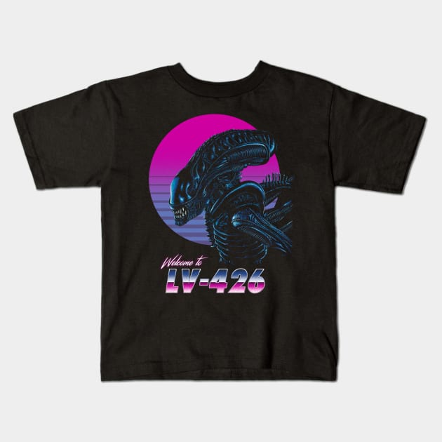 LV-426 Warrior Kids T-Shirt by ddjvigo